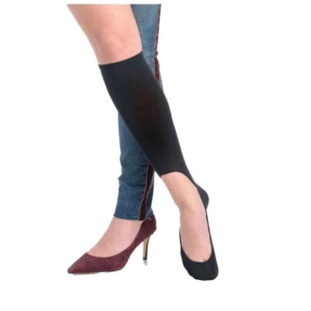 KEYSOCKS CLASSIC LIGHT NO SHOW KNEE SOCKS BLACK OS STANDARD NWT